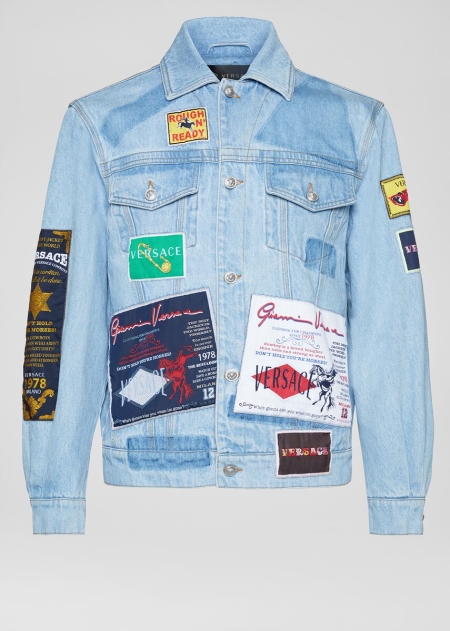 Jacheta Denim Versace Rodeo Patch Barbati | DPLGXOB-30